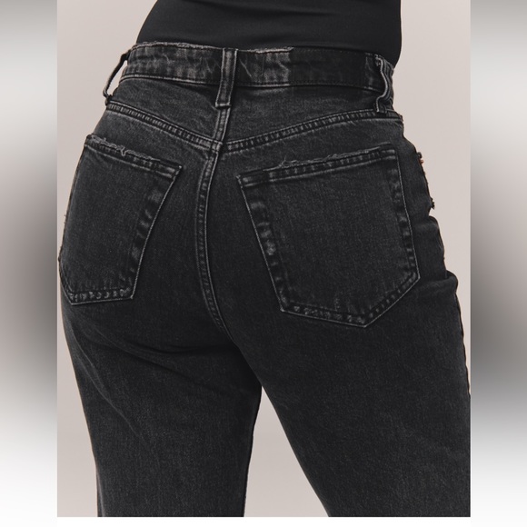NWT Abercrombie&Fitch High Rise Curve Love Dad Jean - Picture 6 of 8